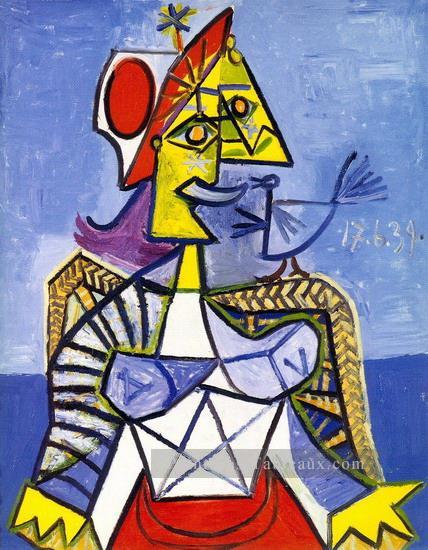Femme Sitting 1939 cubist Pablo Picasso Peintures à l'huile